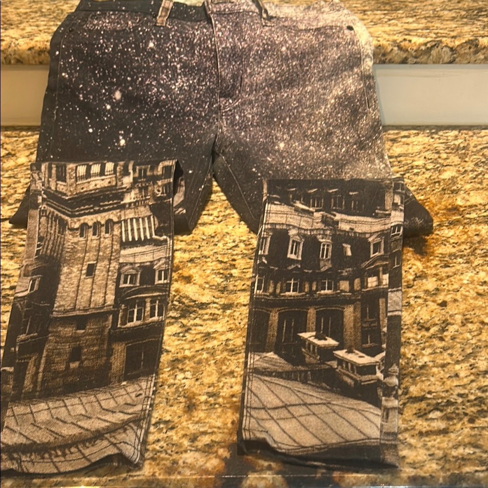 Hudson Galaxy Print and Cityscape jeans